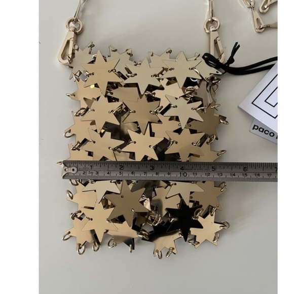 Paco Rabanne 1969 Gold Iconic Star Crossbody Bag - Picture 8 of 8